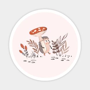 Cute Hedgehog on a walk Magnet